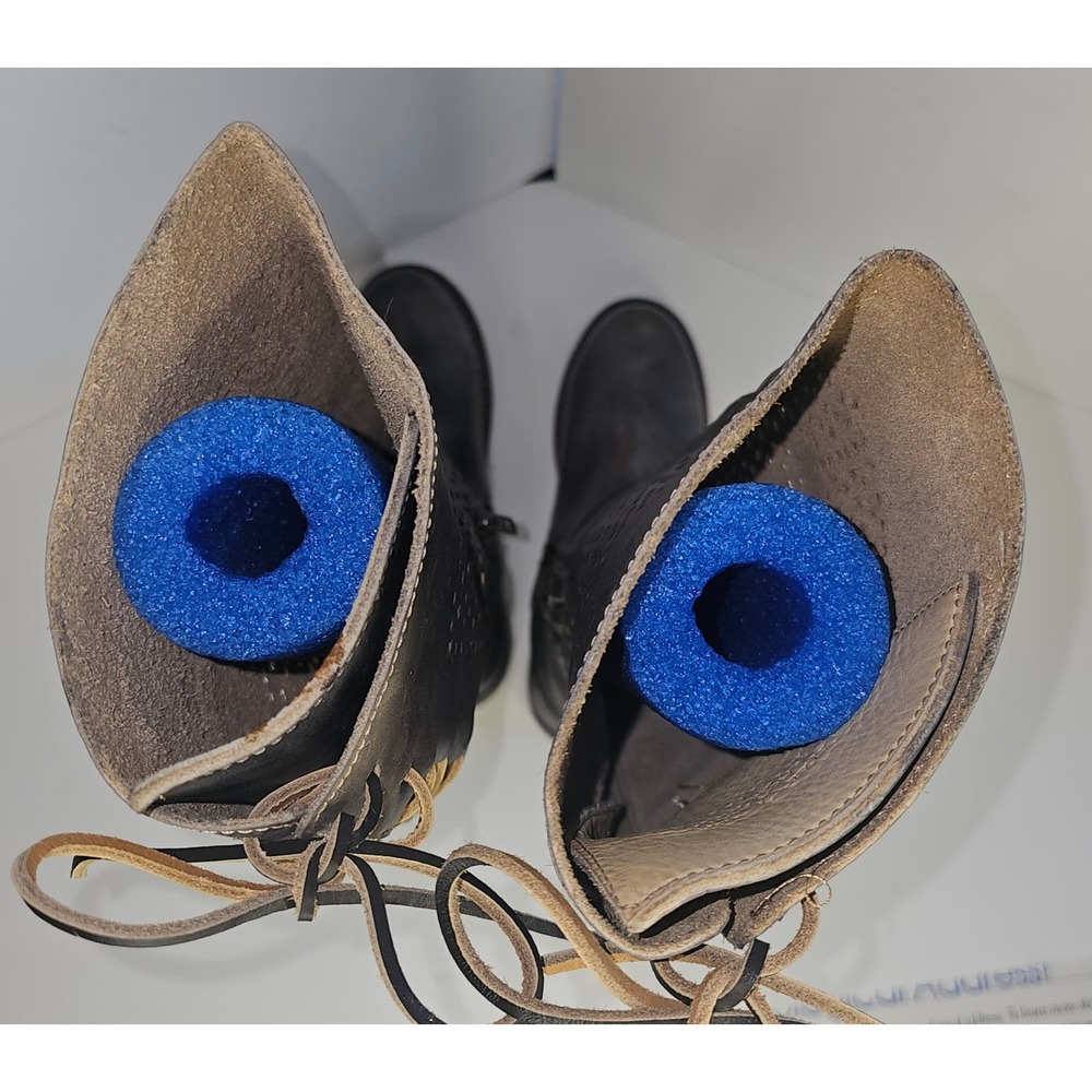 BED STU Cambridge Soft Leather Tall BOOTS Distressed Charcoal Steampunk … - Picture 6 of 11